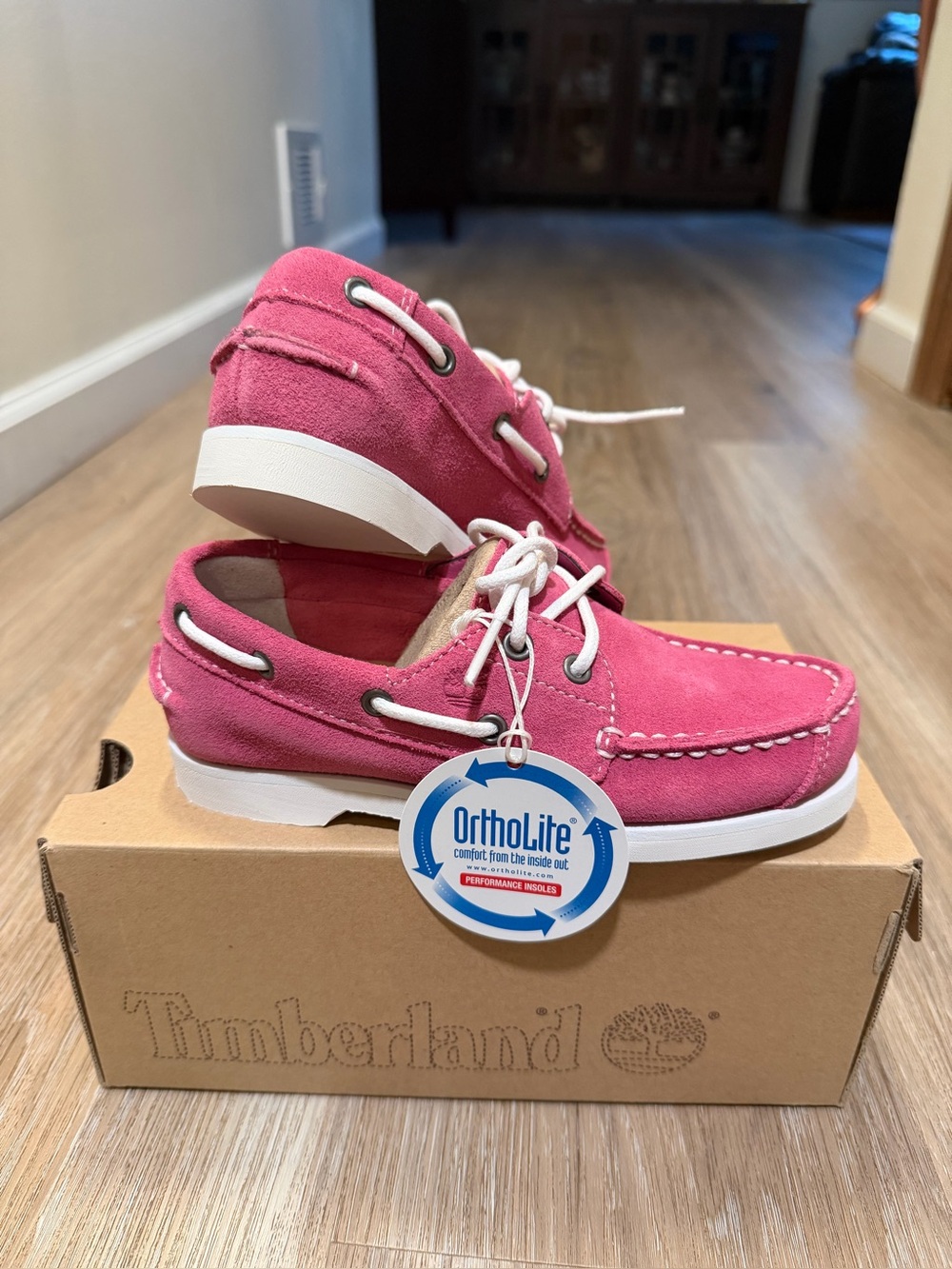 Timberland Kids Pink Suede Boat Shoes NWT NIB multiple sizes available